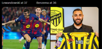 Robert Lewandowski w wieku 37 lat vs. Karim Benzema w wieku 36 lat xD